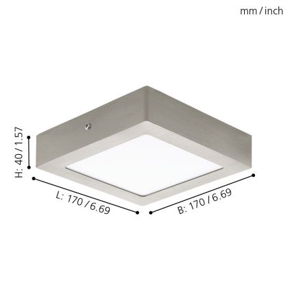 Eglo 94524 - Plafoniera LED FUEVA 1 LED/10,9W/230V