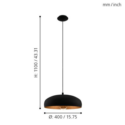 Eglo - Lampadario 1xE27/60W/230V