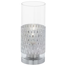 Eglo 94619 - Lampada da tavolo TORVISCO 1xE27/60W/230V cristalli
