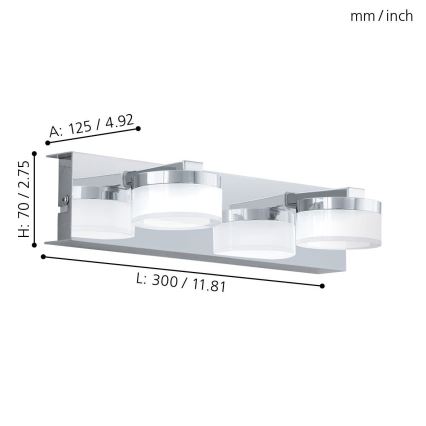 Eglo - Applique a LED da bagno 2xLED/4,5W/230V IP44