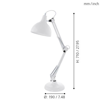 Eglo - Lampada da tavolo 1xE27/40W/230V