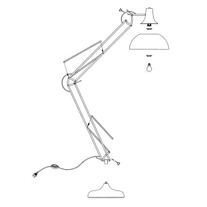 Eglo - Lampada da terra 1xE27/60W/230V