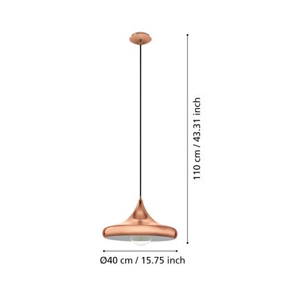 Eglo - Lampadario 1xE27/60W/230V