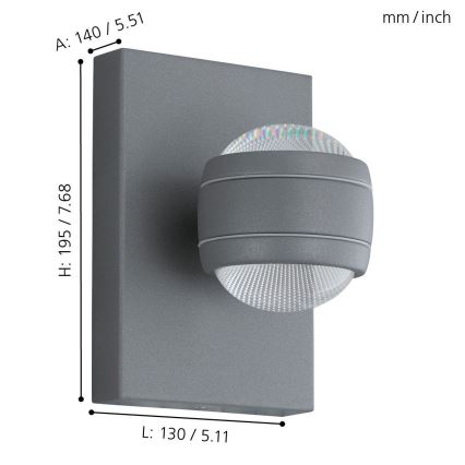 Eglo - Lampada LED da esterno 2xLED/3,7W/230V