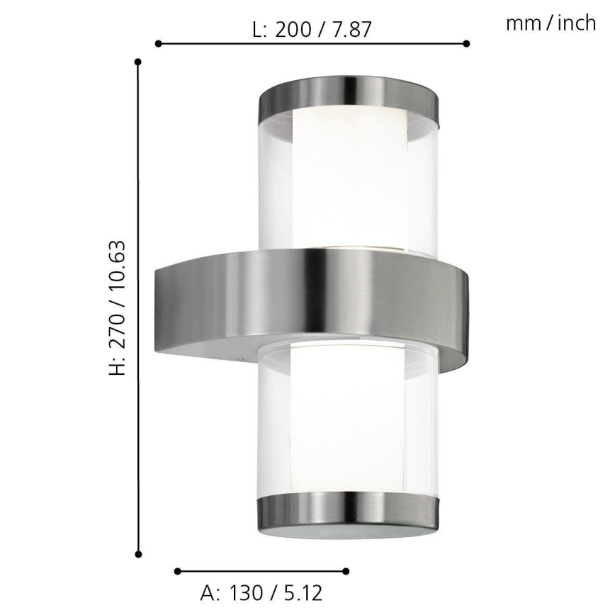 Eglo - Applique da esterno 2xLED/3,7W/230V IP44