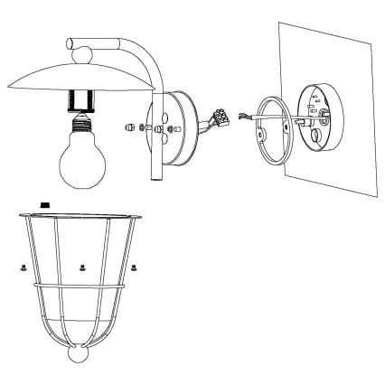 Eglo - Lampada LED da esterno 1xE27/8,5W/230V