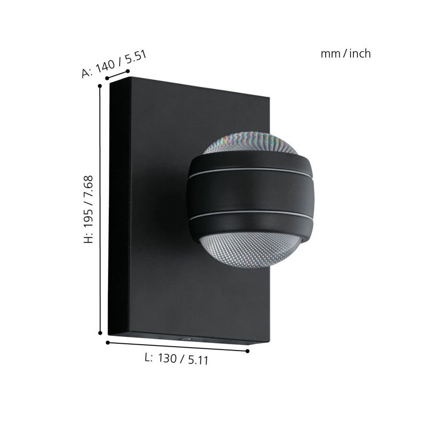 Eglo 94848 - Lampada da esterno a LED SESIMBA 2xLED/3,7W/230V IP44