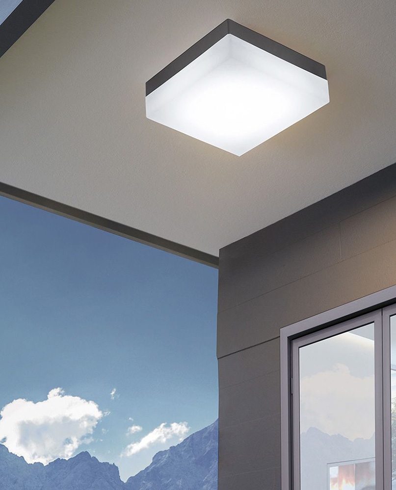 Lampada Da Esterno LED Moderna 24W 2650 Lm – Plafoniera IP65 3000K Per Giardino, Vialetto E Veranda – Luce Bianca, [Classe Energetica E]