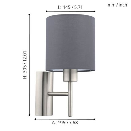 Eglo - Applique 1xE27/60W/230V