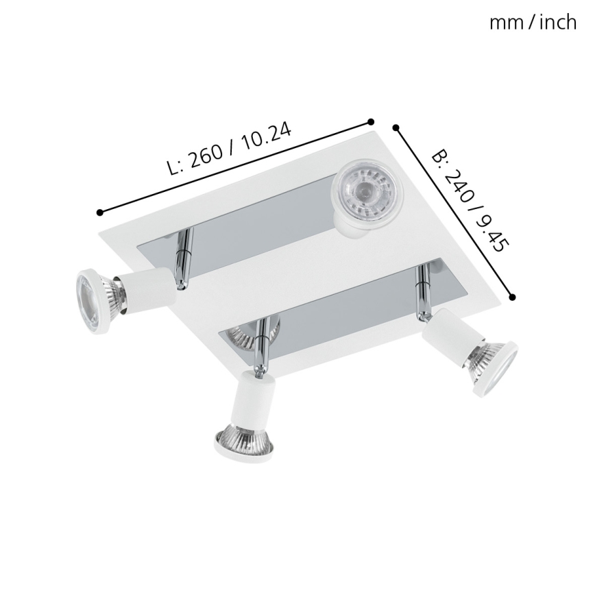 Eglo 94962 - Faretto LED SARRIA 4xGU10-LED/5W/230V