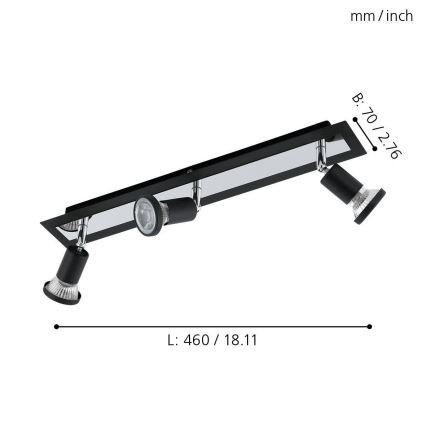 Eglo 94965 - Faretto LED SARRIA 3xGU10-LED/5W/230V