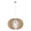 Eglo 95042 - Lampadario a sospensione STELLATO con cavo 1xE27/60W/230V Ø 70 cm beige