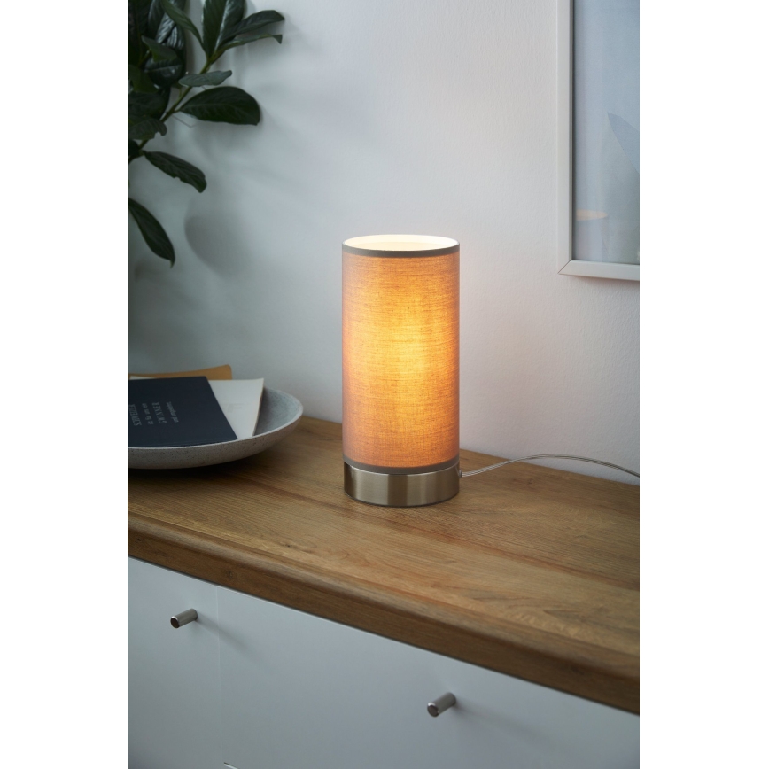 Eglo - Lampada da tavolo dimmerabile 1xE27/40W/230V taupe