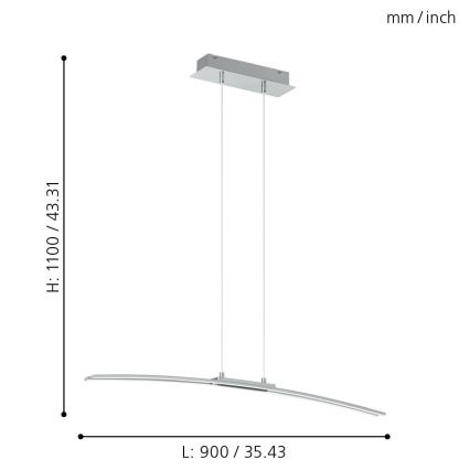 Eglo - Lampadario LED/30W/230V