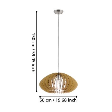 Eglo - Lampadario 1xE27/60W/230V