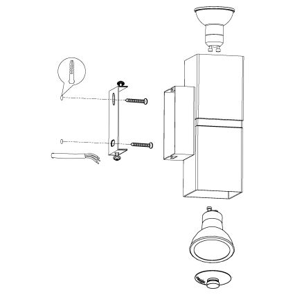 Eglo - Applique a LED 2xGU10-LED/4W/230V