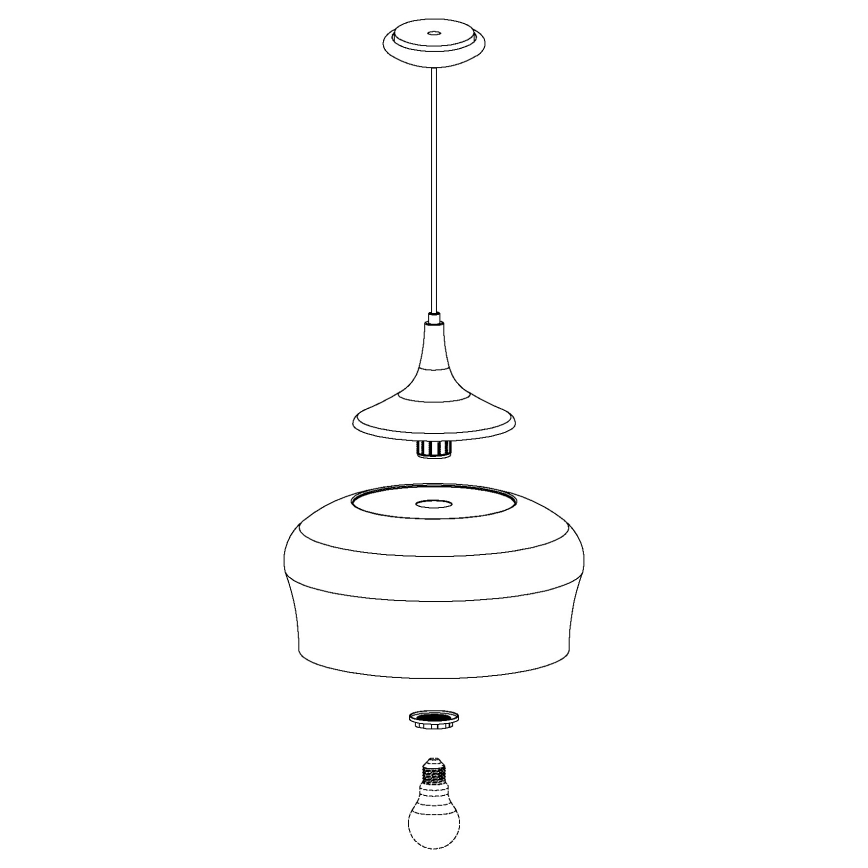 Eglo - Lampadario 1xE27/60W/230V