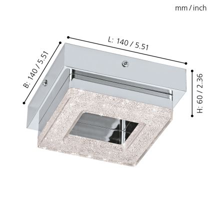 Eglo - Plafoniera LED di cristallo 1xLED/4W/230V