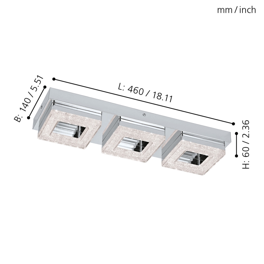 Eglo - Lampada da soffitto LED 3xLED/4W/230V