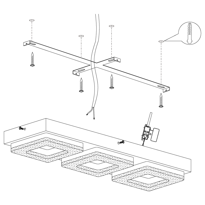 Eglo - Lampada da soffitto LED 3xLED/4W/230V