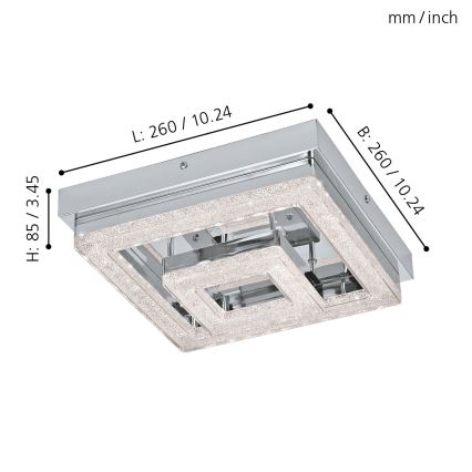 Eglo - Plafoniera LED di cristallo LED/12W/230V