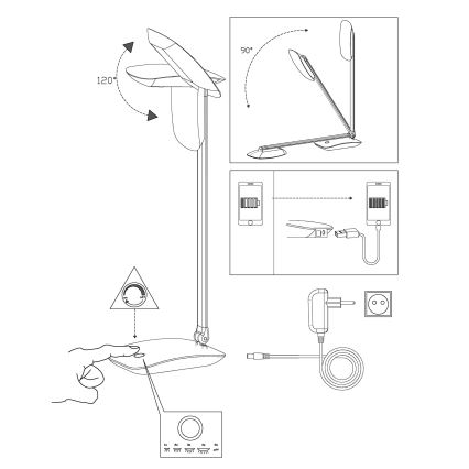 Eglo - Lampada da tavolo dimmerabile a LED/4,5W/12V/230V