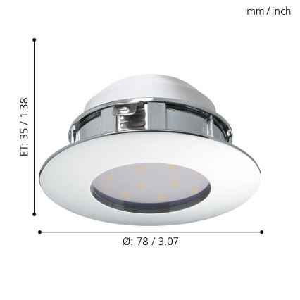 Eglo - lampada da incasso a LED 4,9W/230V