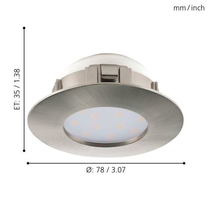 Eglo - Faretto da incasso LED/4,9W/230V