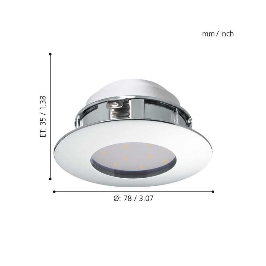 Eglo - Set di 3 faretti da incasso a LED PINEDA LED/4,9W/230V