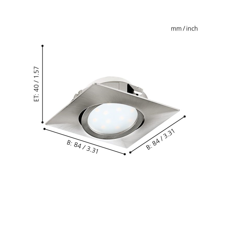 Eglo - Set da 3 faretti LED da incasso PINEDA LED/4,9W/230V