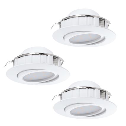 Eglo - SET 3x Lampada LED da incasso PINEDA 1xLED/4,9W/230V