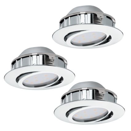 Eglo - Set da 3 faretti da incasso LED PINEDA LED/4,9W/230V