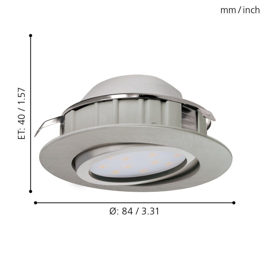 Eglo - SET 3pz Lampada LED da incasso PINEDA 1xLED/6W/230V