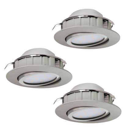 Eglo - Set da 3 faretti da incasso LED PINEDA LED/6W/230V