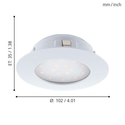 Eglo - Lampada LED da incasso 1xLED/11W/230V