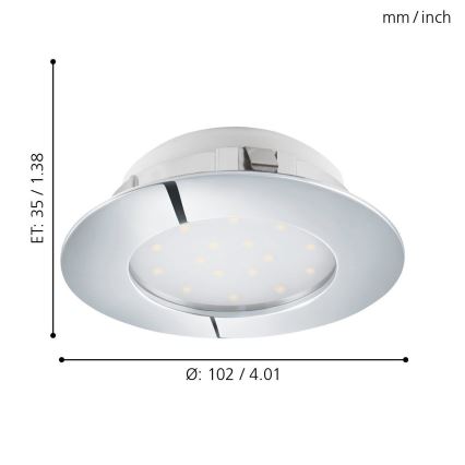Eglo - faretto da incasso LED/12W/230V