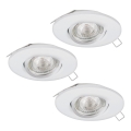 Eglo 95895 - SET 3x Lampada LED da incasso PENETO 1 1xGU10-LED/3W/230V