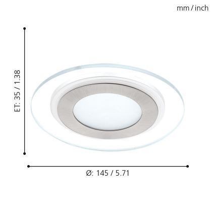 Eglo - Lampada LED da incasso LED/11W/230V