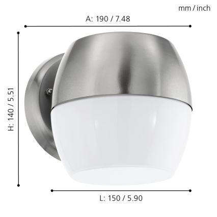 Eglo - Applique a LED da esterno LED/11W