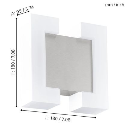 Eglo - Applique a LED da esterno 2xLED/4,8W