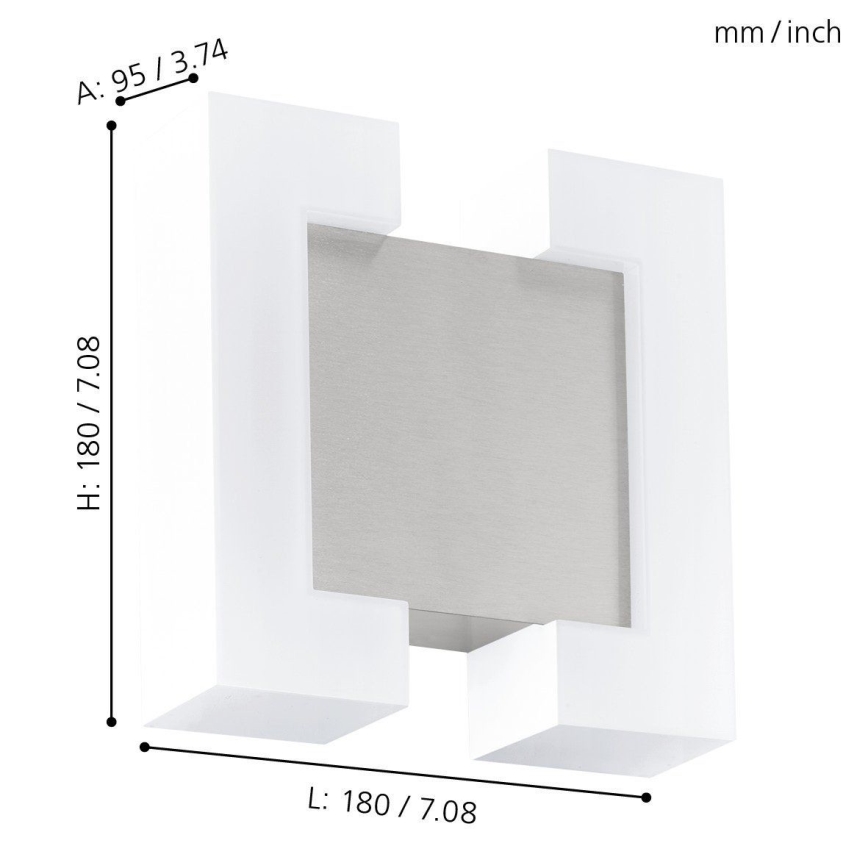 Eglo 95987 - Applique da esterno LED SITIA 2xLED/4,8W IP44
