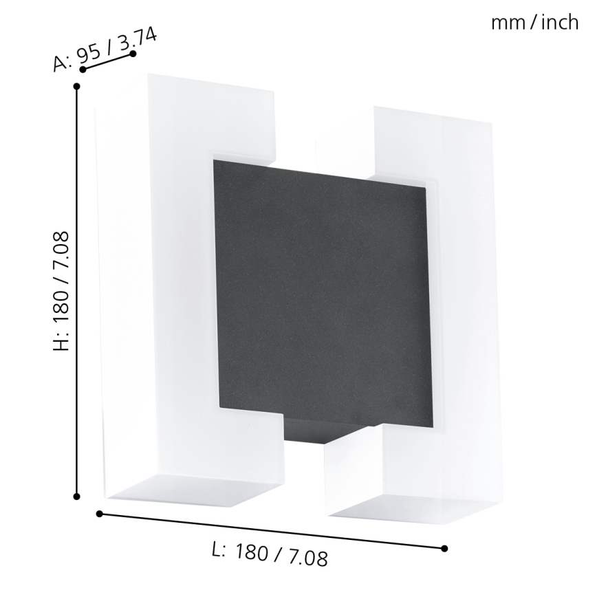 Eglo - Applique a LED da esterno 2xLED/4,8W