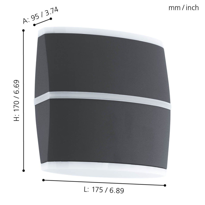 Eglo - Applique a LED da esterno 2xLED/6W