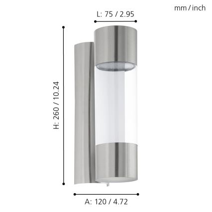 Eglo - Applique a LED da esterno 2xLED/3,7W