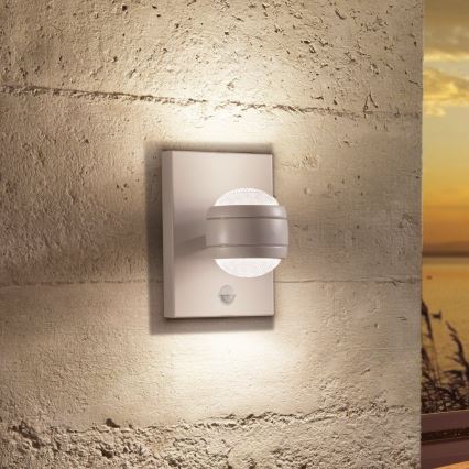 Eglo - Applique a LED da esterno con sensore 2xLED/3,7W
