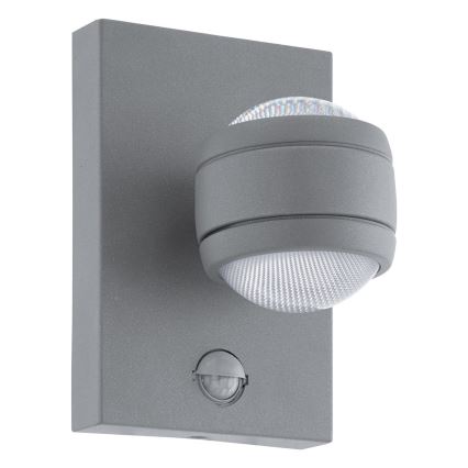 Eglo 96019 - Applique da esterno con sensore SESIMBA 1, 2x LED/3,7W, IP44