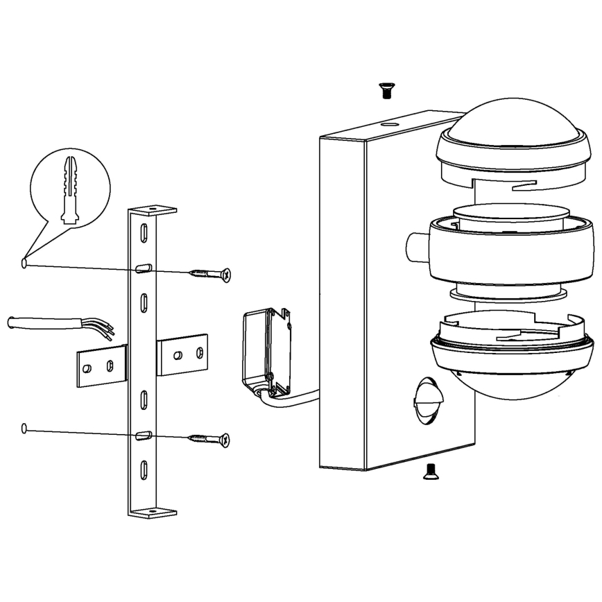 Eglo 96019 - Applique da esterno con sensore SESIMBA 1, 2x LED/3,7W, IP44