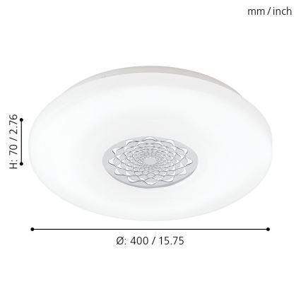 Eglo - Plafoniera LED/24W/230V