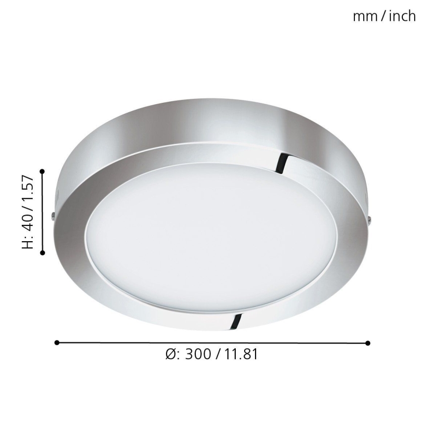 Eglo 96058 - Lampada da bagno a LED FUEVA 1 LED/22W/230V IP44 Ø 30 cm