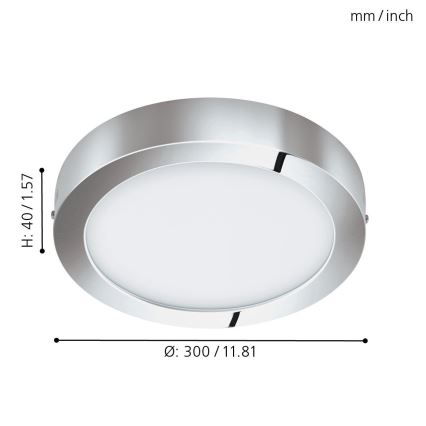 Eglo 96058 - Lampada LED da bagno FUEVA 1 LED/22W/230V